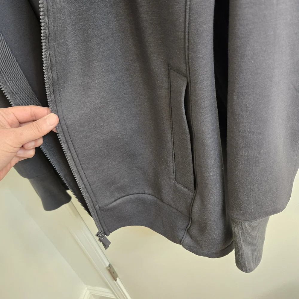 +J UNIQLO x Jil Sander Dry Sweat Full Zip-Up Hoodie, Size XL, Gray, Rare Item - Picture 8 of 15
